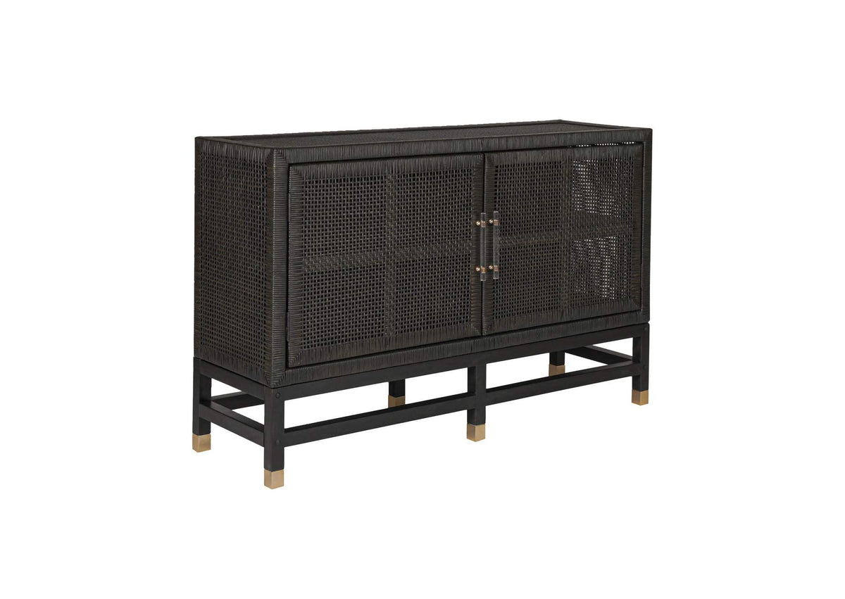 TOV-D21015 Amara Charcoal Woven Rattan Buffet