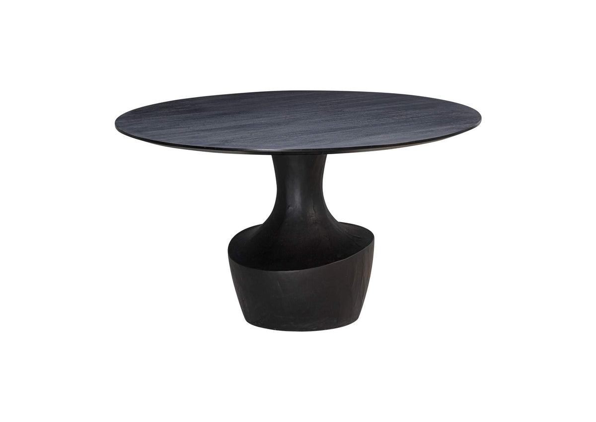 TOV-D54245 Gevra Black Acacia and Faux Plaster Dining Table