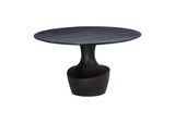 TOV-D54245 Gevra Black Acacia and Faux Plaster Dining Table