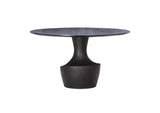 TOV-D54245 Gevra Black Acacia and Faux Plaster Dining Table