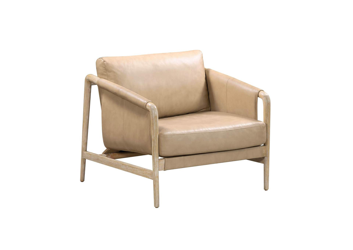 TOV-S54256 Chakka Tan Genuine Leather Accent Chair