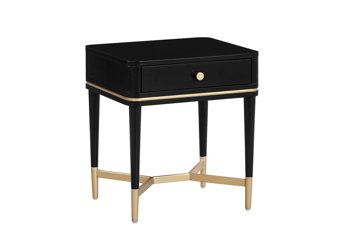 TOV-B54258 Julieta Black Nightstand