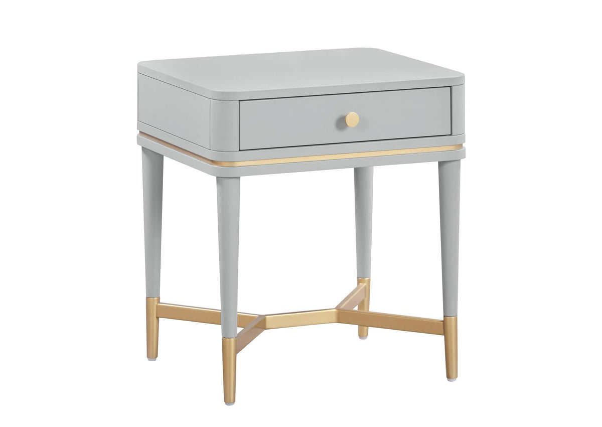 TOV-B54259 Julieta Grey Nightstand