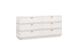 TOV-B54252 Julieta Cream 6 Drawer Dresser