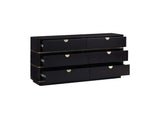 TOV-B54253 Julieta Black 6 Drawer Dresser