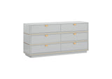 TOV-B54254 Julieta Grey 6 Drawer Dresser