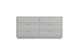 TOV-B54254 Julieta Grey 6 Drawer Dresser