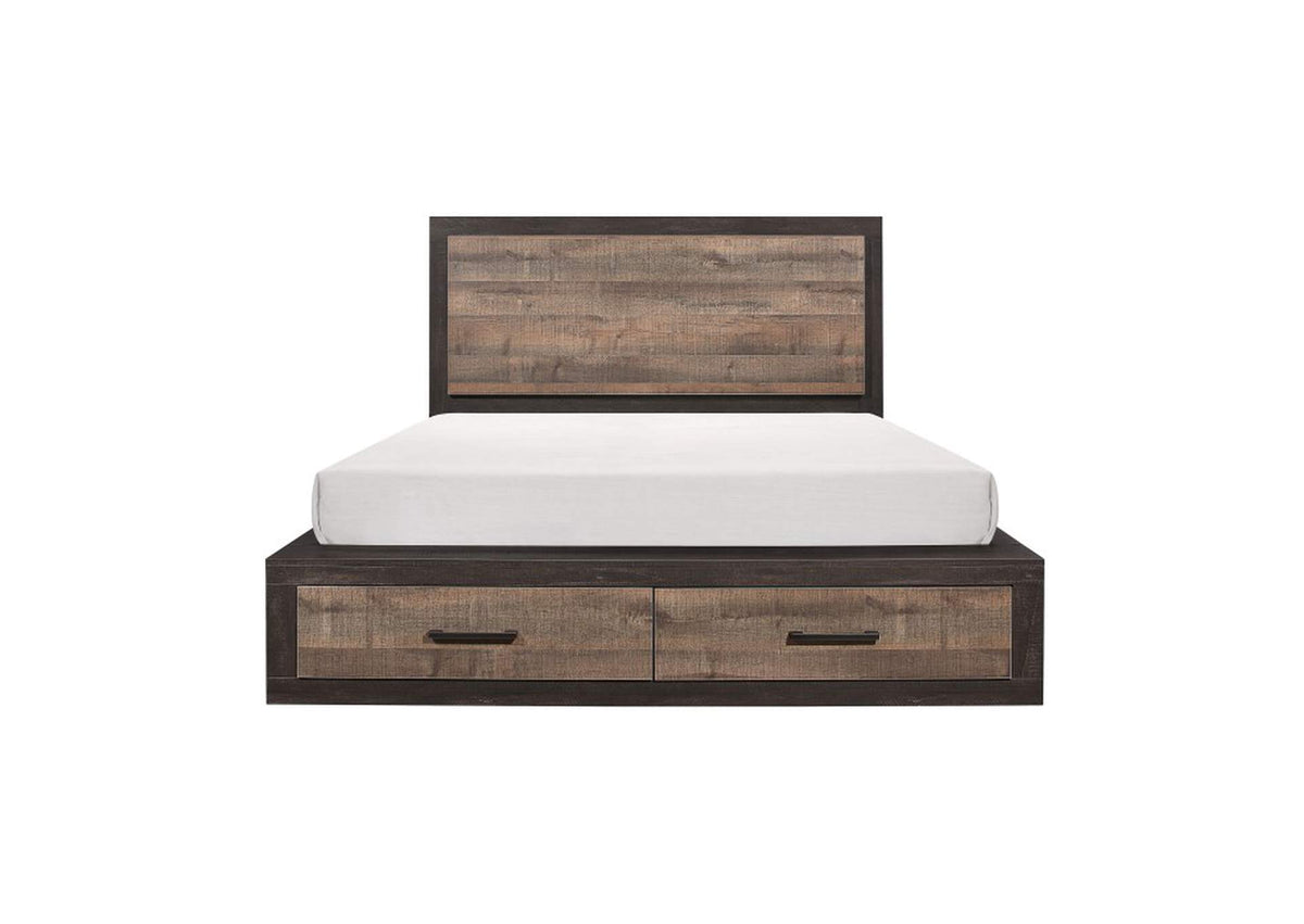 1762K-1CKKIT Miter California King Platform Bed with Footboard Storage