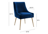 TOV-D48 Beatrix Navy Velvet Side Chair