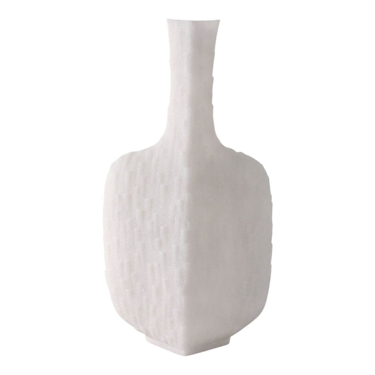 15" Mortsel Small Quartz Resin Vase - White