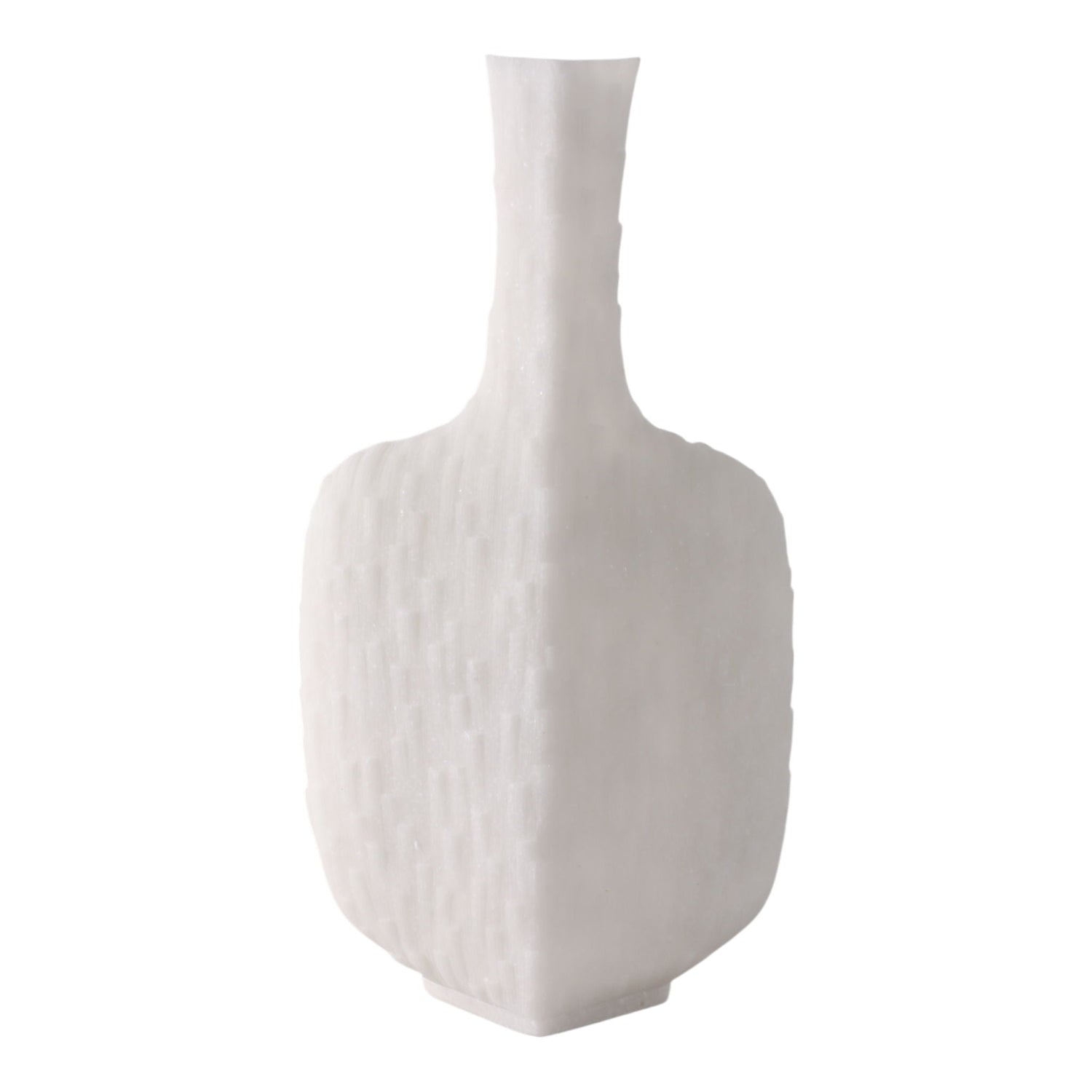 15" Mortsel Small Quartz Resin Vase - White