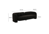 TOV-L68582 Amelie Black Faux Fur Sofa