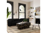 TOV-L68582 Amelie Black Faux Fur Sofa