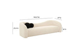 TOV-L68579 Leonie Beige Faux Shearling Sofa