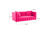 TOV-L68317 Bea Hot Pink Velvet Loveseat