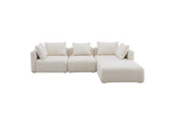TOV-L68787-SEC Hangover Cream Boucle 4 - Piece Modular Sectional