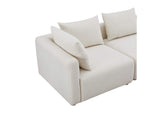 TOV-L68787-SEC Hangover Cream Boucle 4 - Piece Modular Sectional
