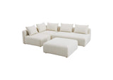 TOV-L68787-SEC1 Hangover Cream Boucle 4 - Piece Modular Chaise Sectional