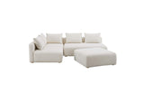 TOV-L68787-SEC1 Hangover Cream Boucle 4 - Piece Modular Chaise Sectional