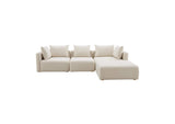 TOV-L68788-SEC Hangover Cream Performance Linen 4 - Piece Modular Sectional