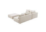 TOV-L68788-SEC1 Hangover Cream Performance Linen 4 - Piece Modular Chaise Sectional
