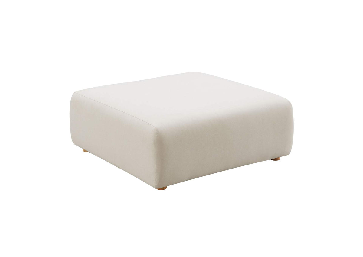 TOV-OC68790 Hangover Cream Performance Linen Ottoman