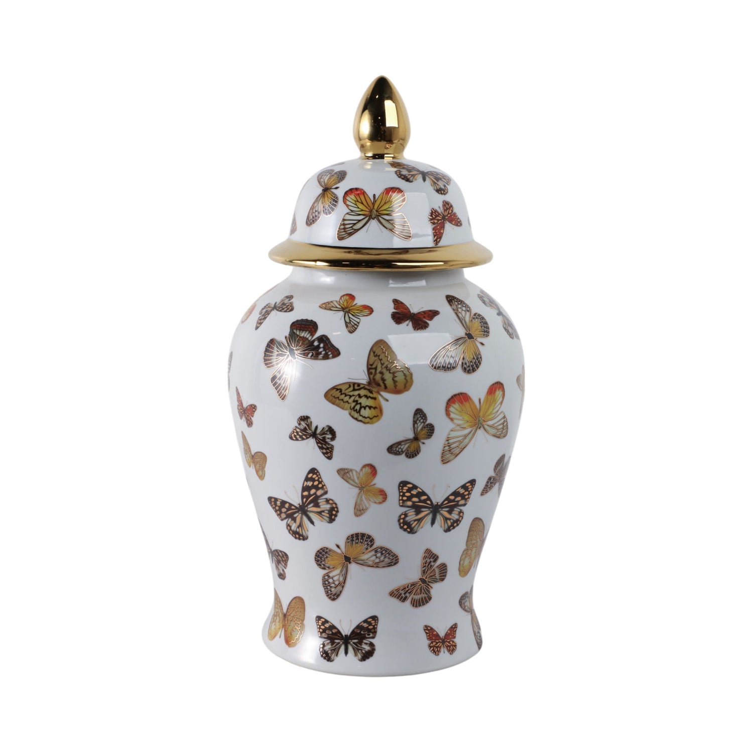 9" Butterflies Temple Jar - Multi