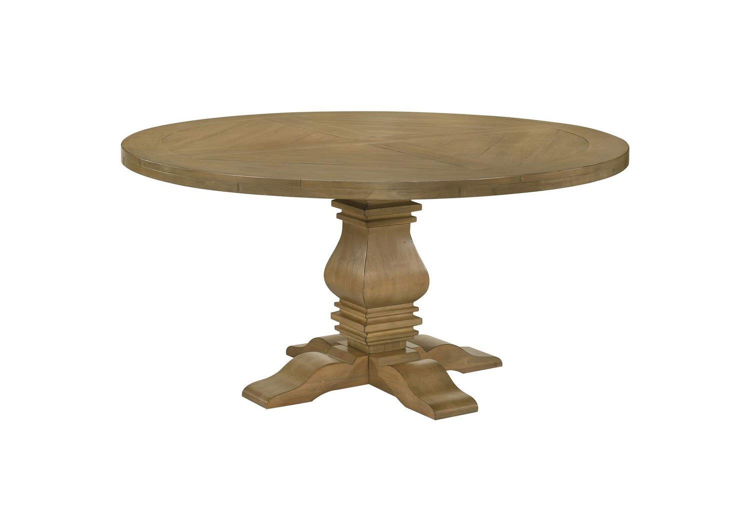 Florence Round 60-inch Wood Dining Table Rustic Honey