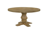 Florence Round 60-inch Wood Dining Table Rustic Honey