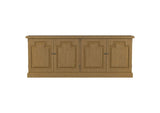 180205 Florence 4-door Dining Sideboard Buffet Cabinet Rustic Honey