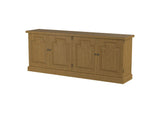 180205 Florence 4-door Dining Sideboard Buffet Cabinet Rustic Honey