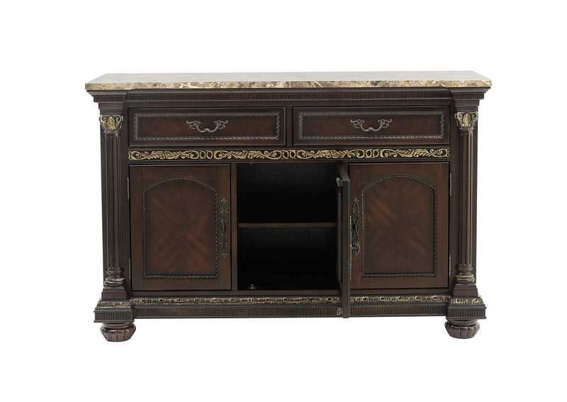 1808-40 Hill Server with Faux Marble Top