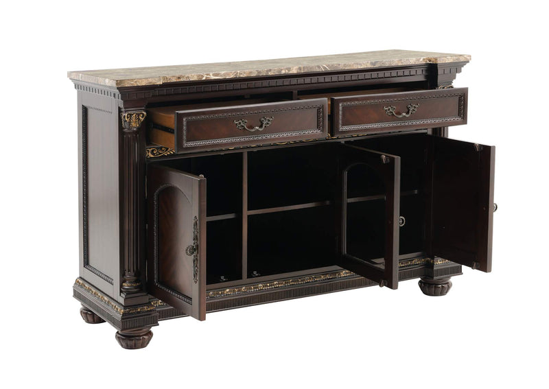 1808-40 Hill Server with Faux Marble Top