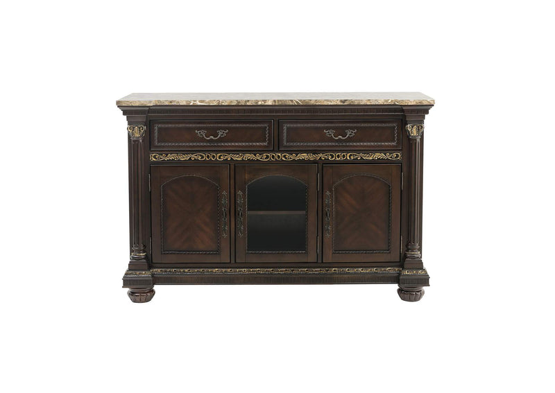 1808-40 Hill Server with Faux Marble Top