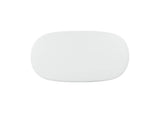 TOV-D54234 Elika White Faux Plaster Oval Dining Table