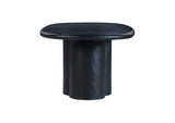 TOV-D54235 Elika Black Faux Plaster Oval Dining Table