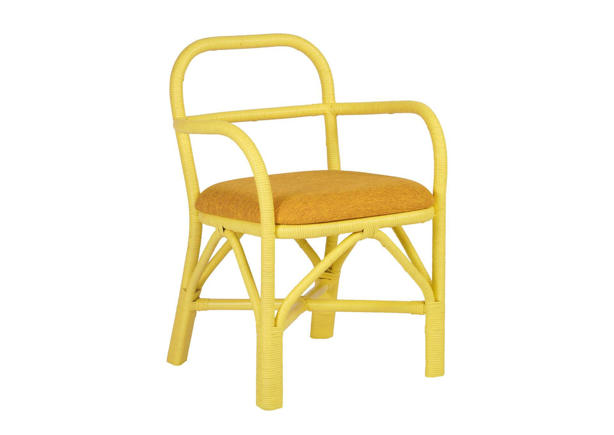 TOV-D21023 Ginny Yellow Rattan Dining Chair
