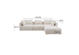 TOV-L68787-SEC Hangover Cream Boucle 4 - Piece Modular Sectional