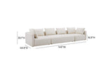 TOV-L68787-SO1 Hangover Cream Boucle 145 Inch Long Sofa