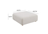 TOV-OC68789 Hangover Cream Boucle Ottoman