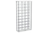 182037 Montara Tempered Glass Wine Storage LED Curio Cabinet Chrome