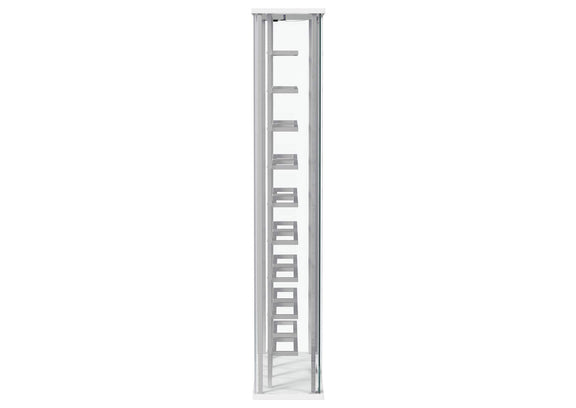 182037 Montara Tempered Glass Wine Storage LED Curio Cabinet Chrome