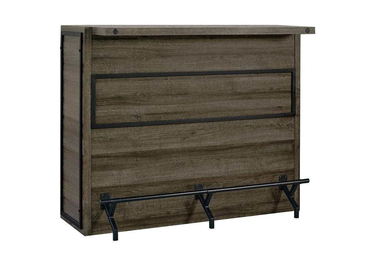 Joe 5-shelf Composite Wood Home Bar Wine Cabinet Aged Oak