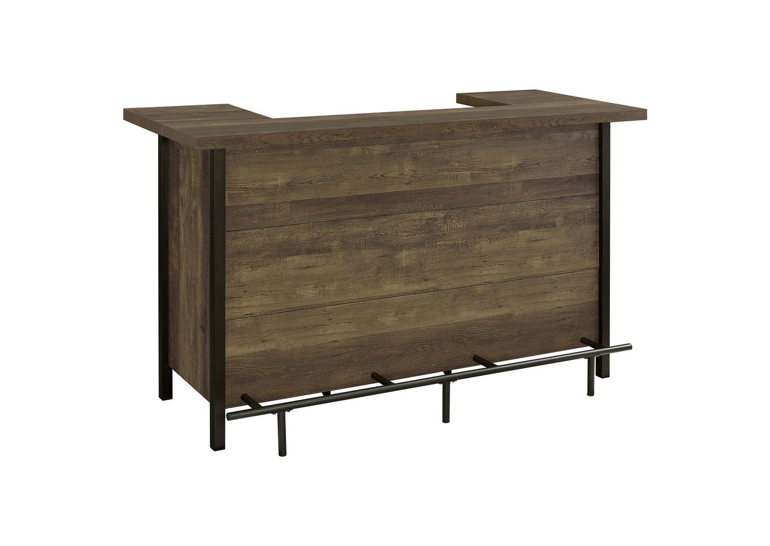 Bellemore Freestanding Home Bar Wine Cabinet Rustic Oak