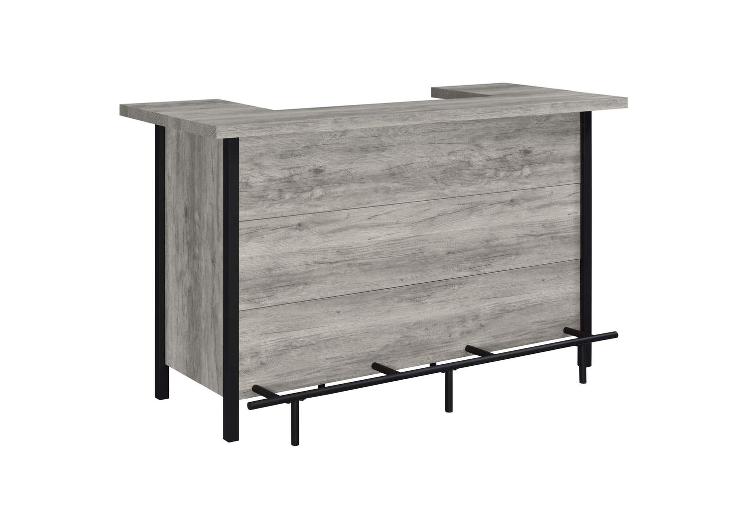 Bellemore Freestanding Home Bar Wine Cabinet Grey Driftwood