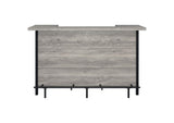 182105 Bellemore Freestanding Home Bar Wine Cabinet Grey Driftwood