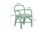 TOV-D21022 Ginny Green Rattan Dining Chair