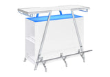 Araceli Freestanding LED Home Bar Cabinet White High Gloss