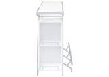 182355 Araceli Freestanding LED Home Bar Cabinet White High Gloss