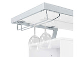 182355 Araceli Freestanding LED Home Bar Cabinet White High Gloss